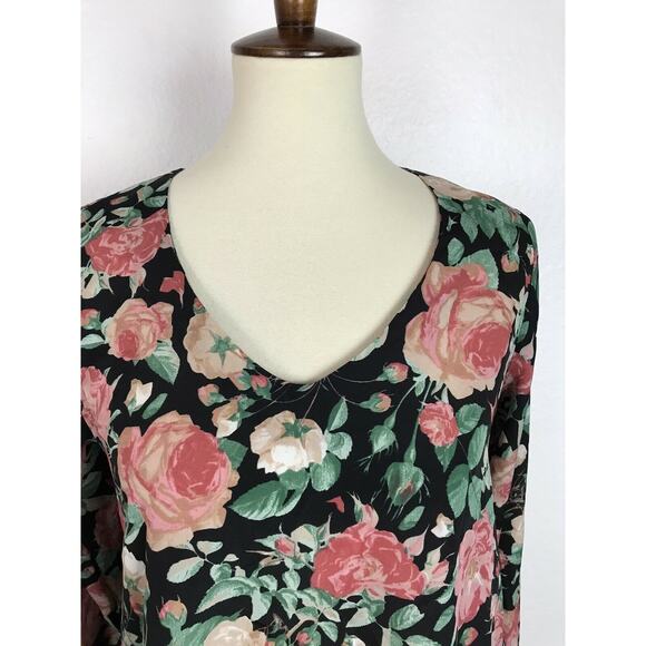 Lovers + Friends Top Blouse Pullover Floral Studded - Picture 3 of 10